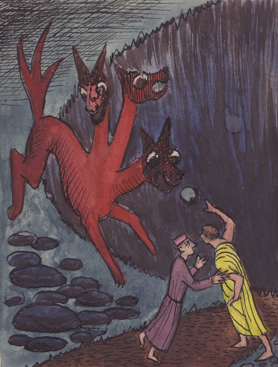 Dante e Virgilio con mostro a tre teste, 1951 da Shirley Markham