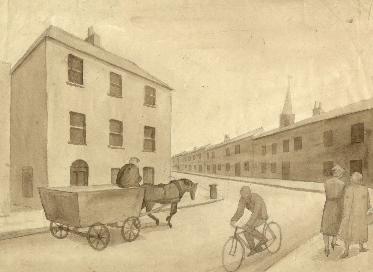 Scena di strada monocromatica, 1951 da Shirley Markham