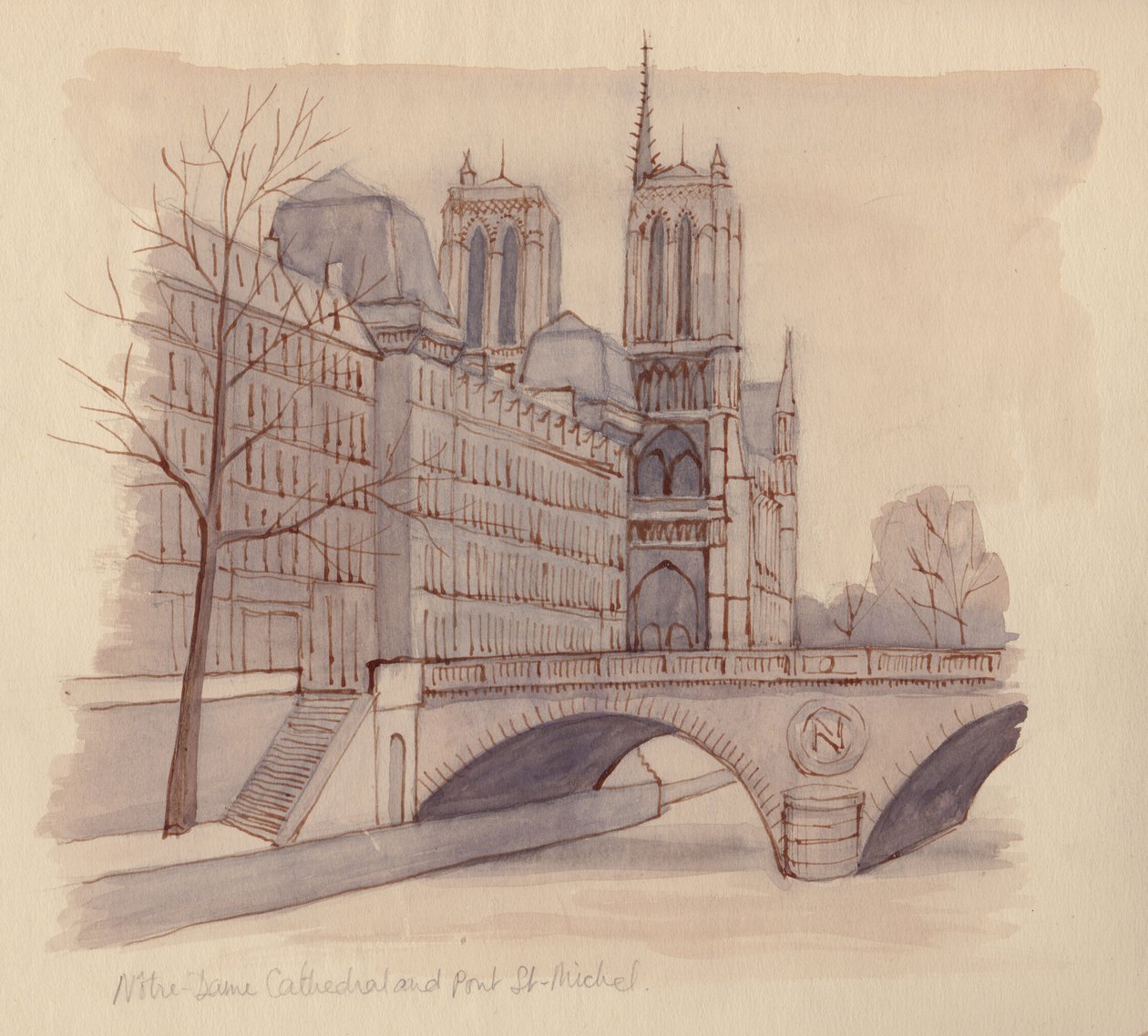 Cattedrale di Notre Dame e Pont St-Michel da Shirley Markham