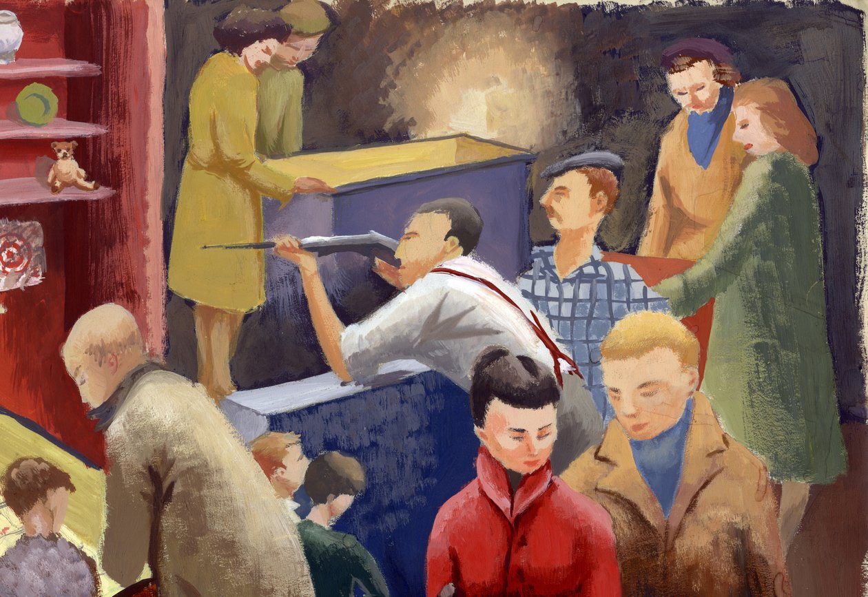 Poligono di tiro in una fiera, c1950 da Shirley Markham