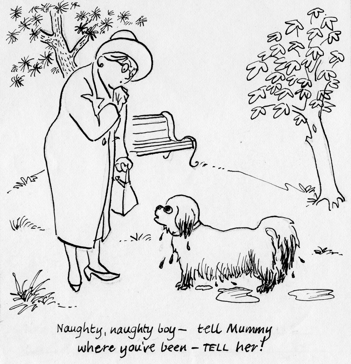 Donna con cane da Shirley Markham