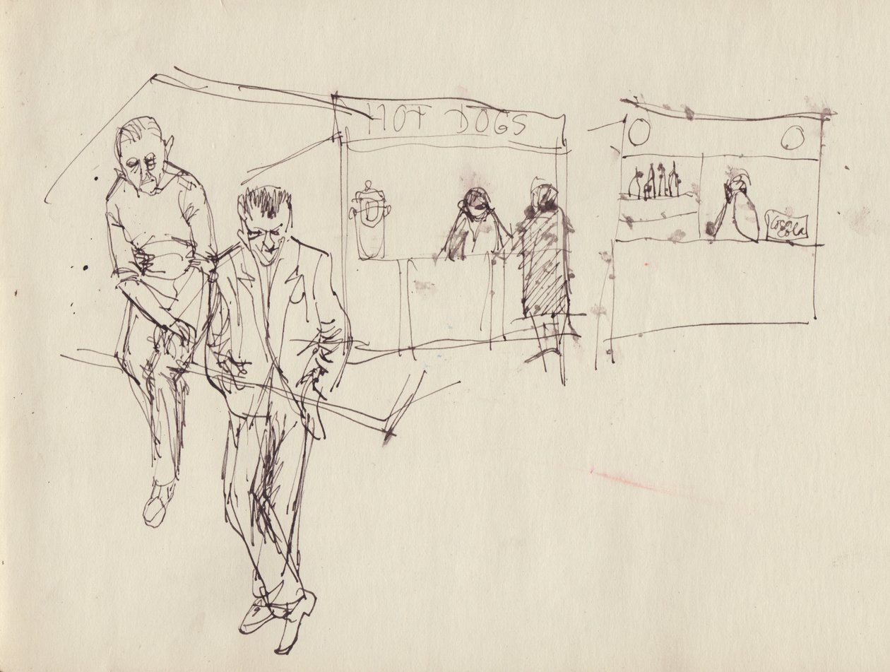 Giovani uomini a una fiera, c1950 da Shirley Markham