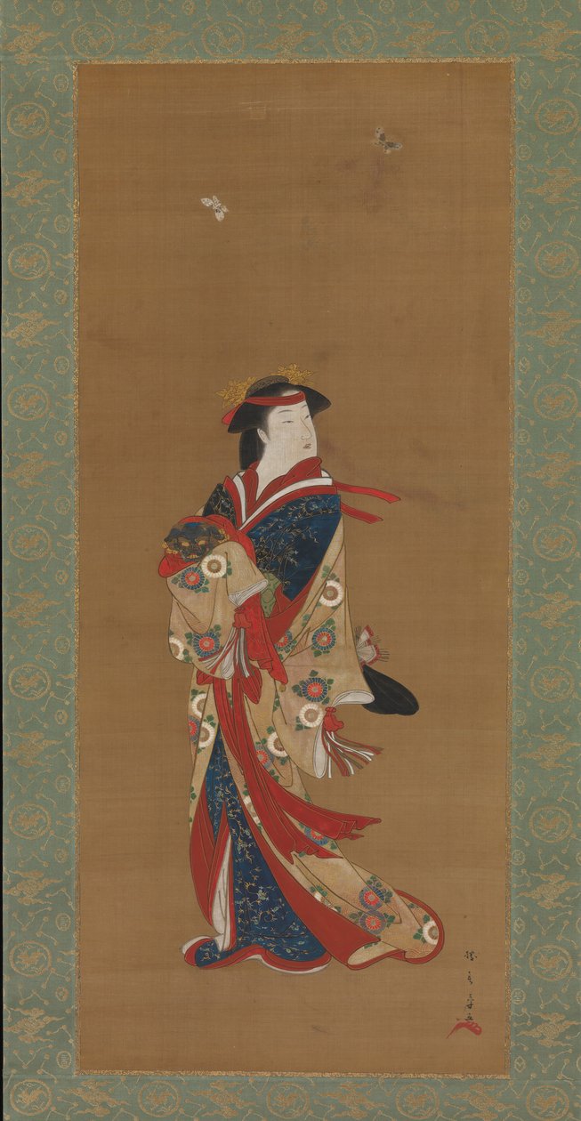 Bellezza con Farfalle, XVIII secolo da Shunsho