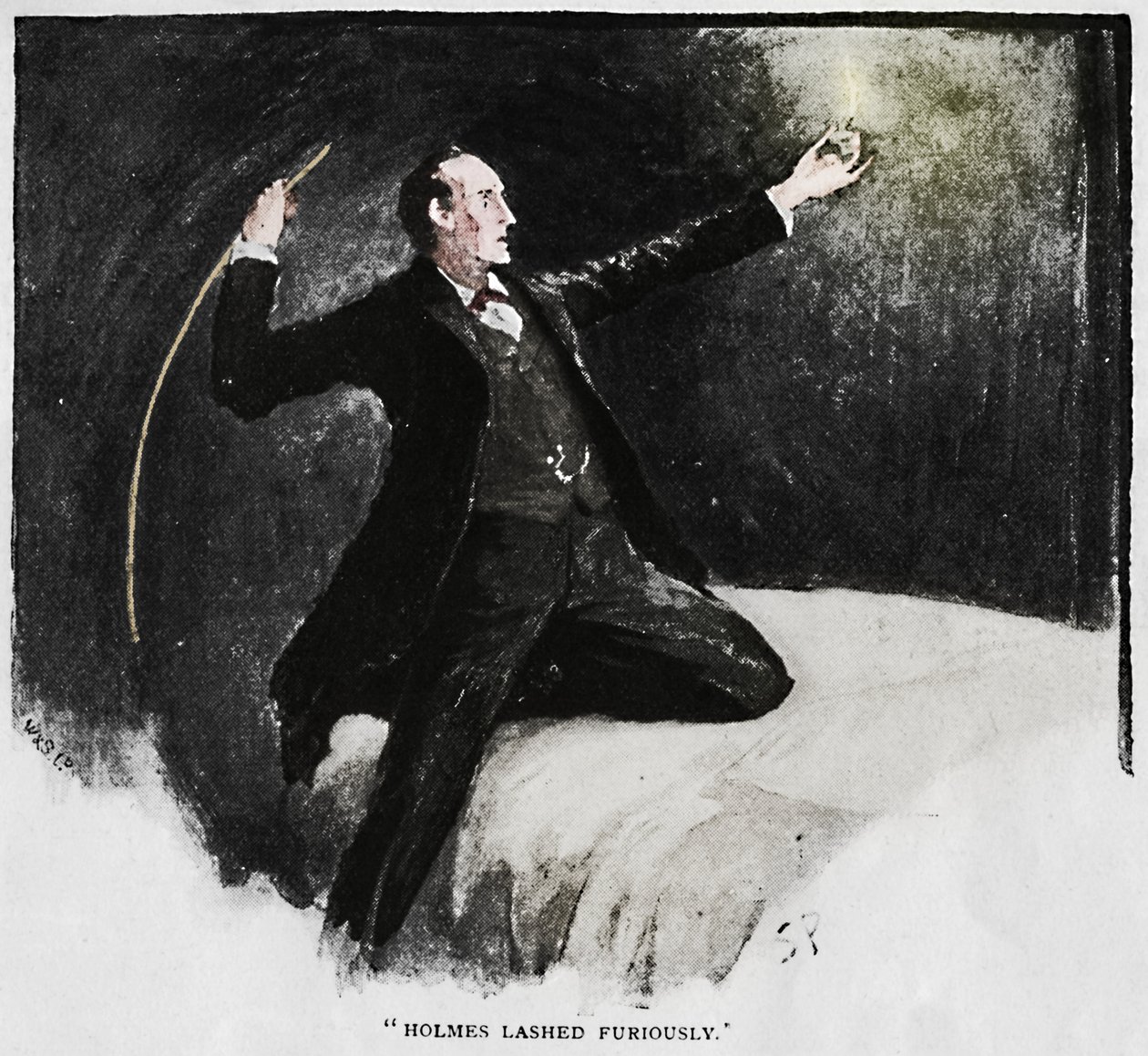 Holmes frustato furiosamente, 1892 da Sidney Paget