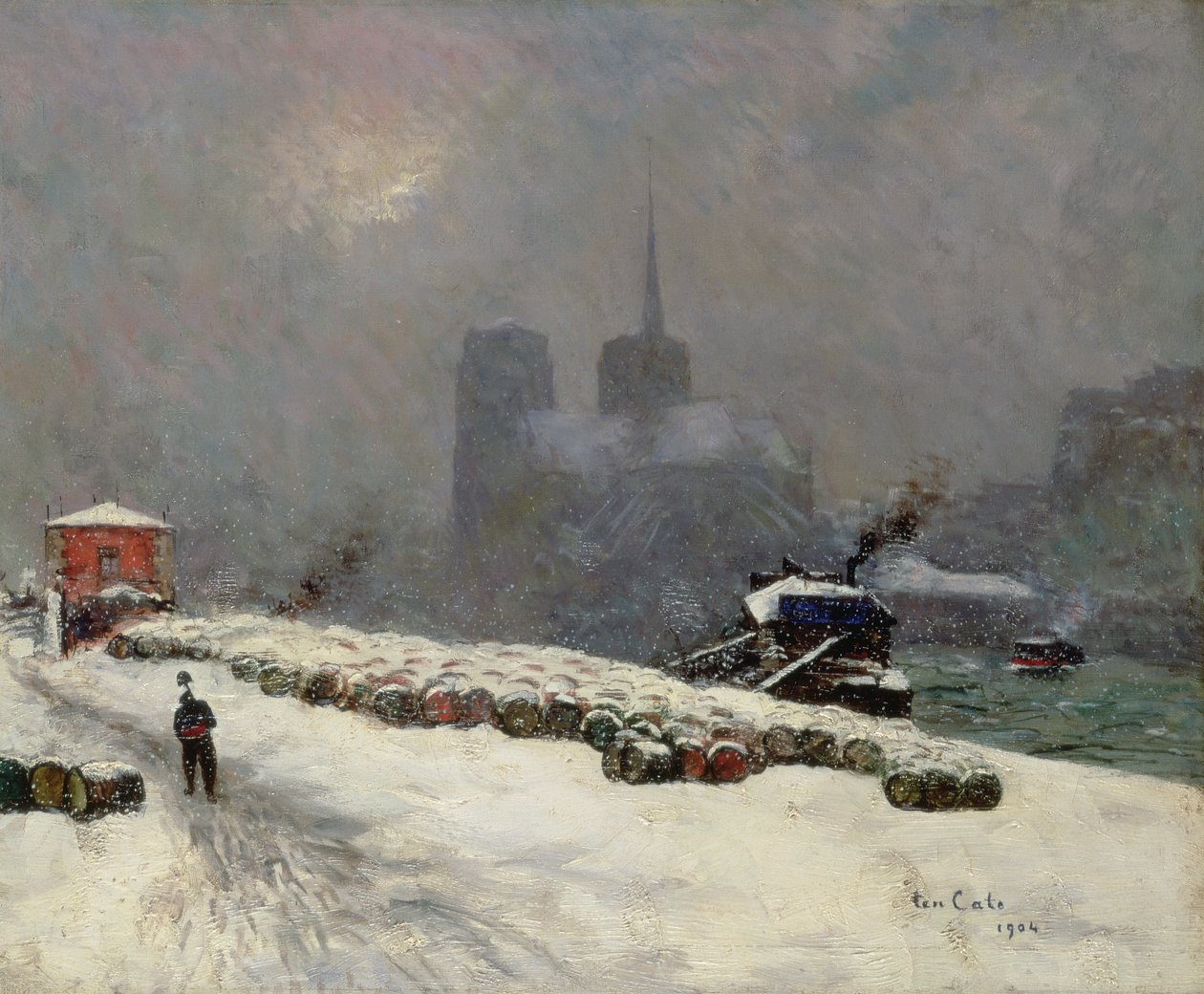 Notre Dame nella neve, 1904 da Siebe Johannes Ten Kate