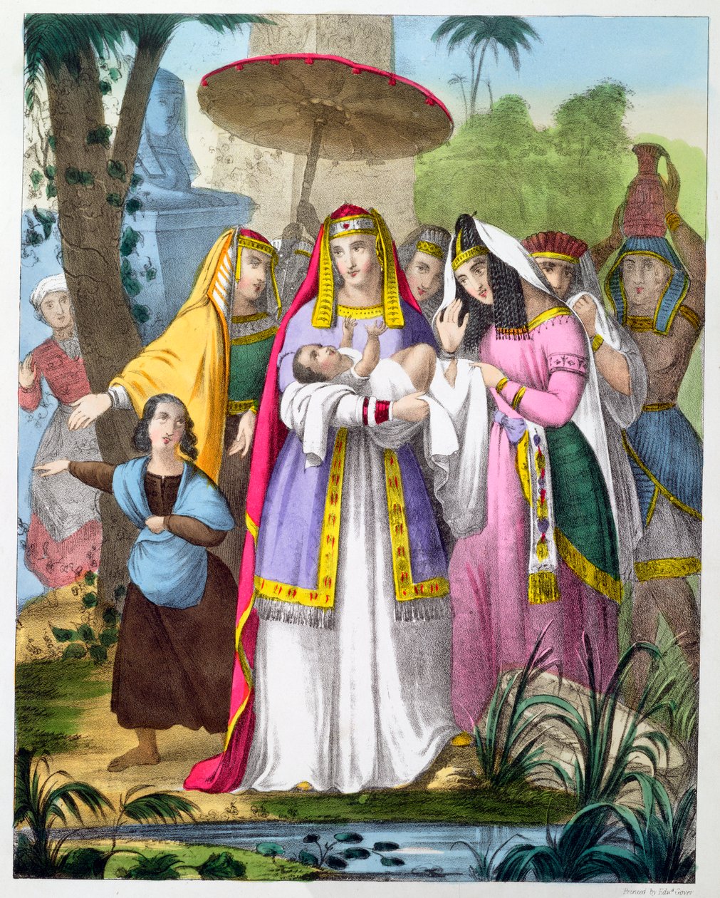 Mosè salvato dalla figlia del Faraone da Siegfried Detlev Bendixen