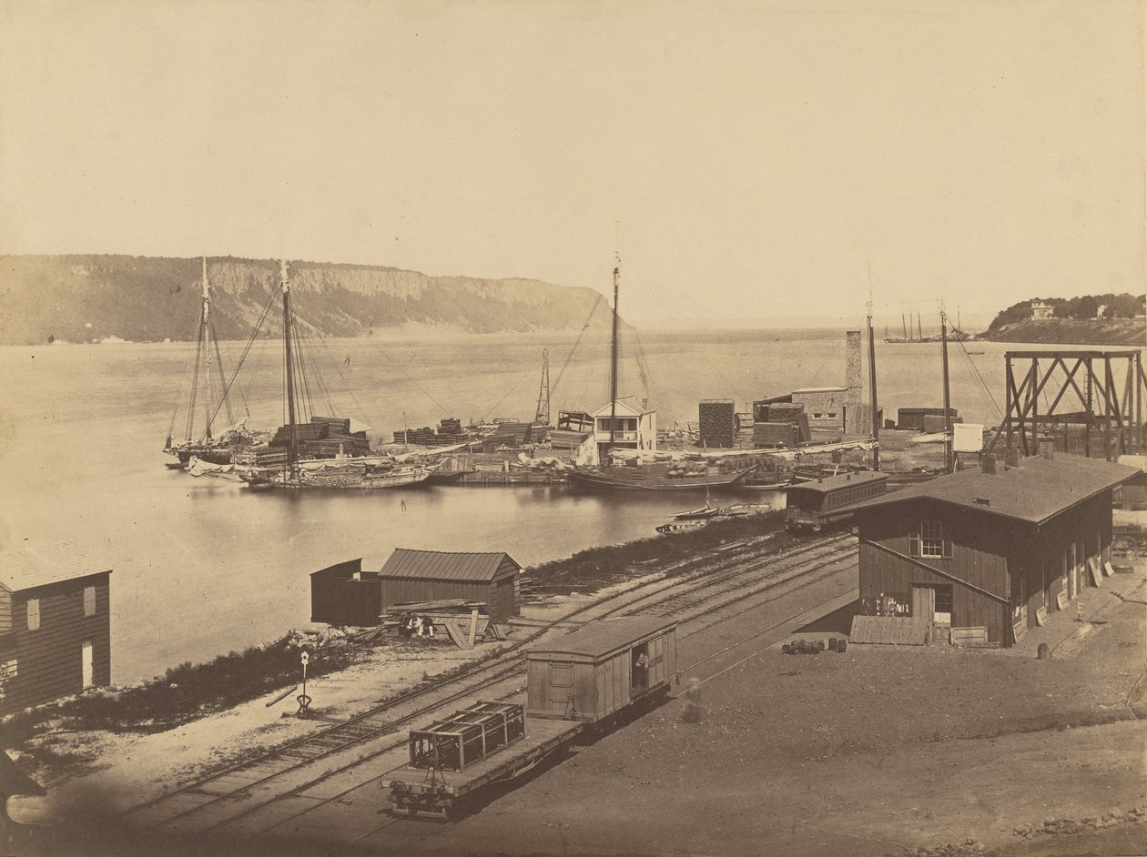 Palisades, fiume Hudson, moli di Yonkers da Silas A. Holmes