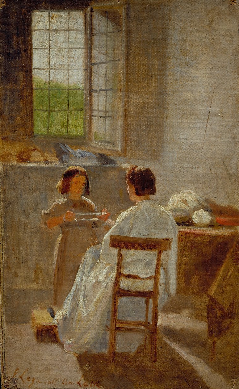 Educazione al lavoro, c.1863 da Silvestro Lega