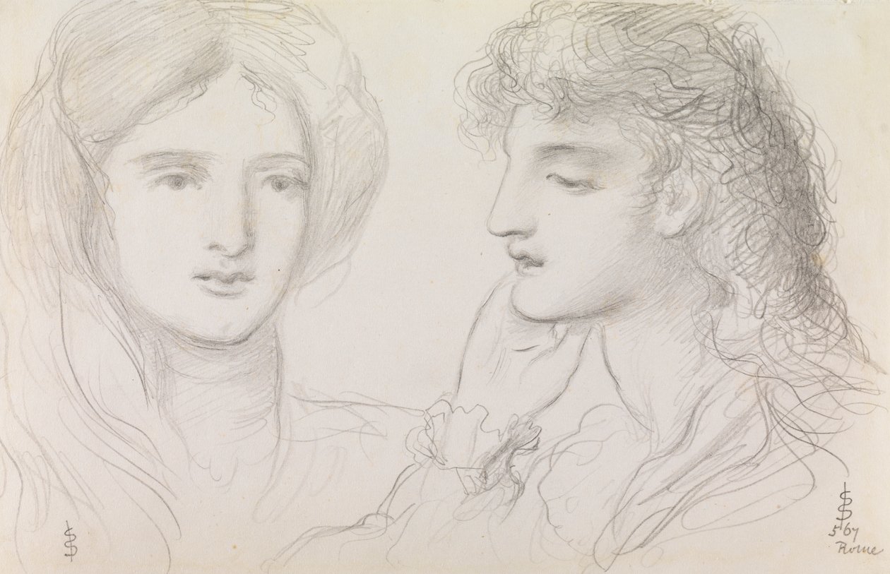 Studi di una ragazza, 1867 da Simeon Solomon