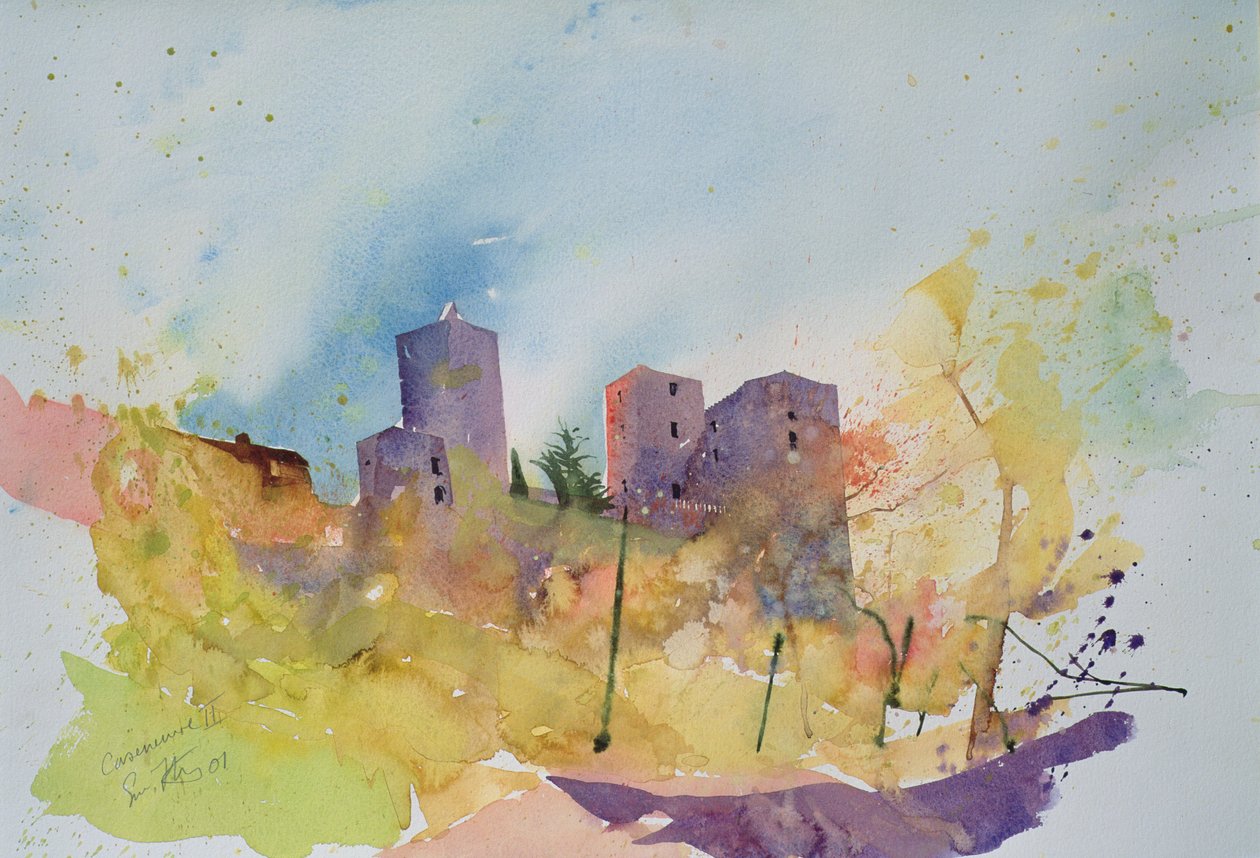 Caseneuve, Francia, 2001 (acquerello) da Simon Fletcher