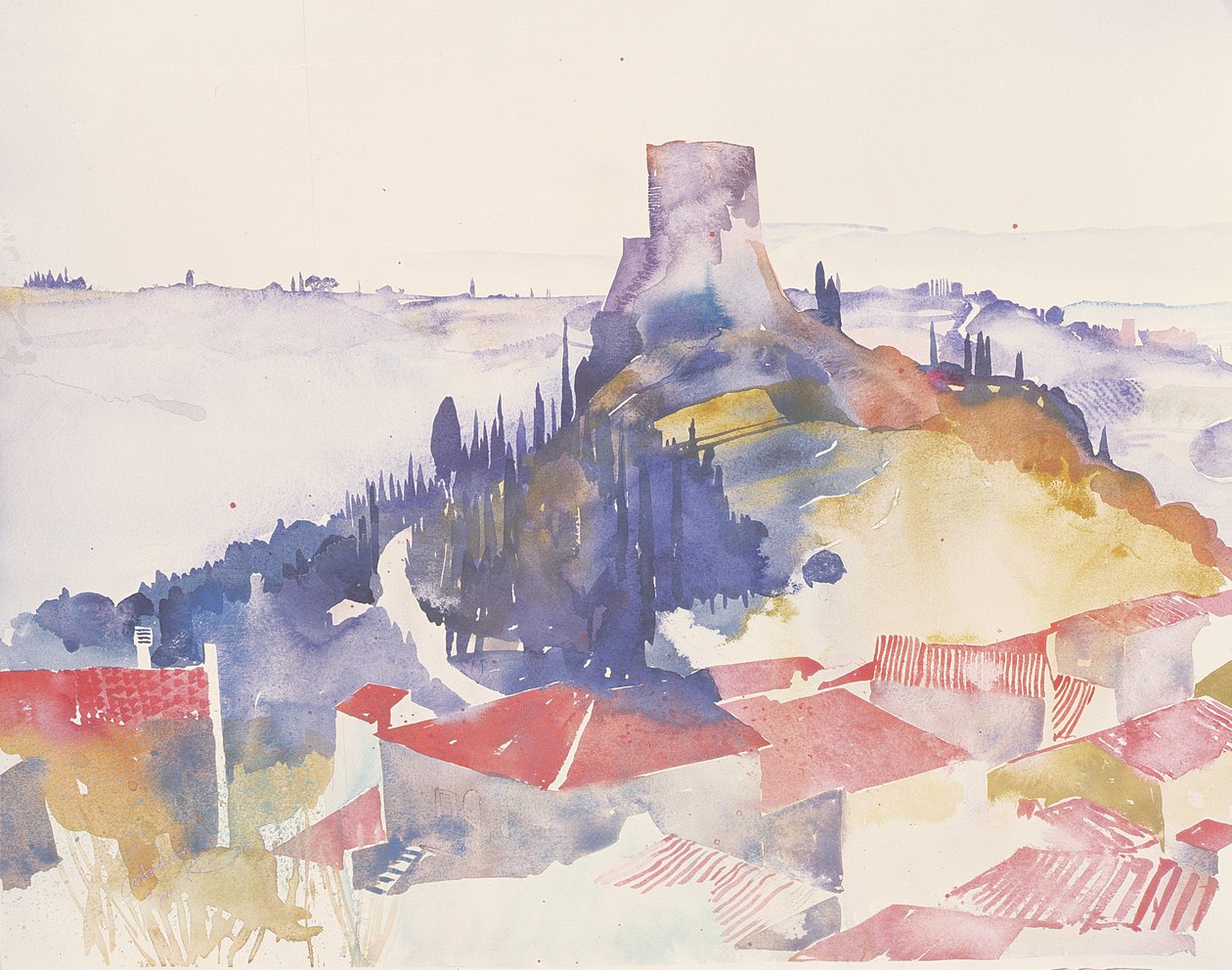 Castiglioni, Italy, 2002 (watercolour) da Simon Fletcher
