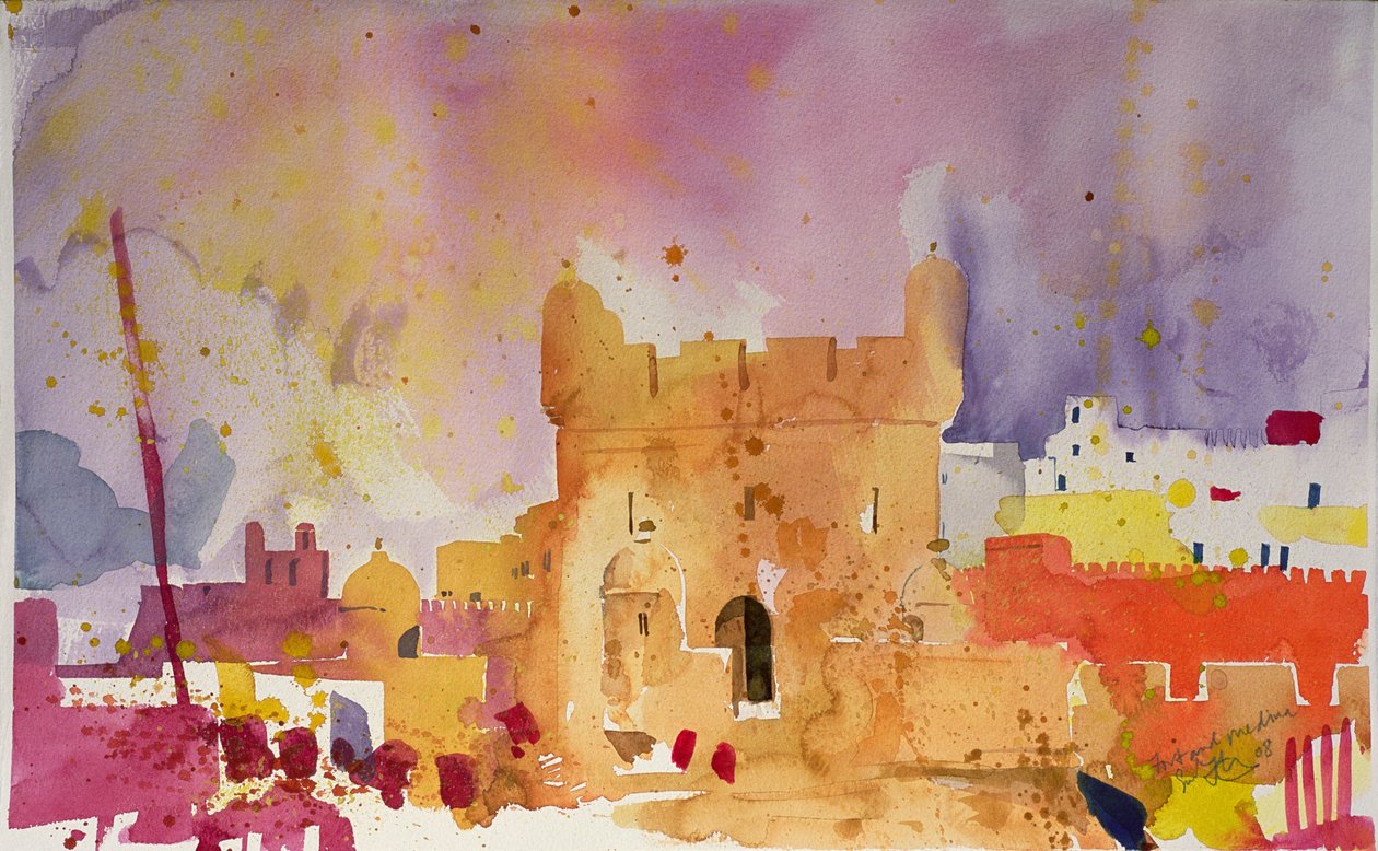 Forte e Medina (acquerello su carta) da Simon Fletcher