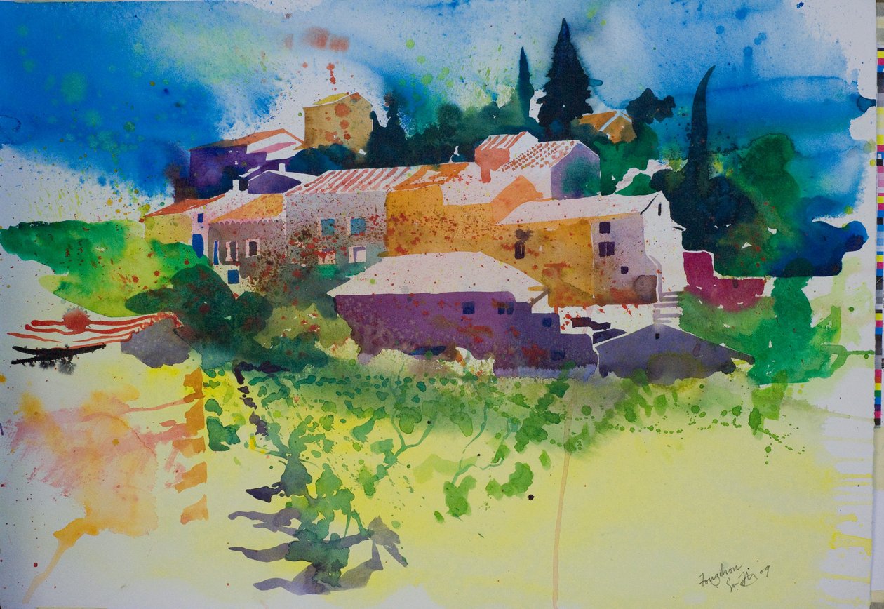 Fouzilhon, 2009 (acquerello) da Simon Fletcher