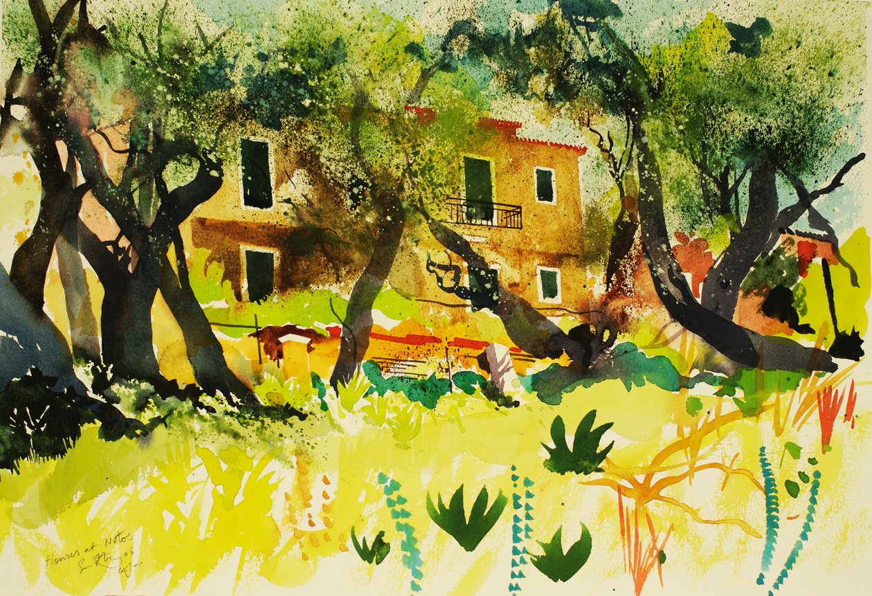Case a Notos, 2006 (acquerello) da Simon Fletcher