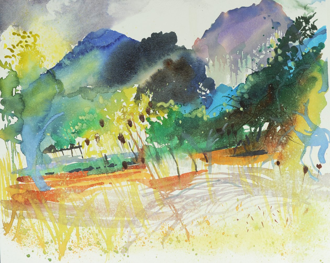 Nord di Maiorca, 2016 (acquerello) da Simon Fletcher