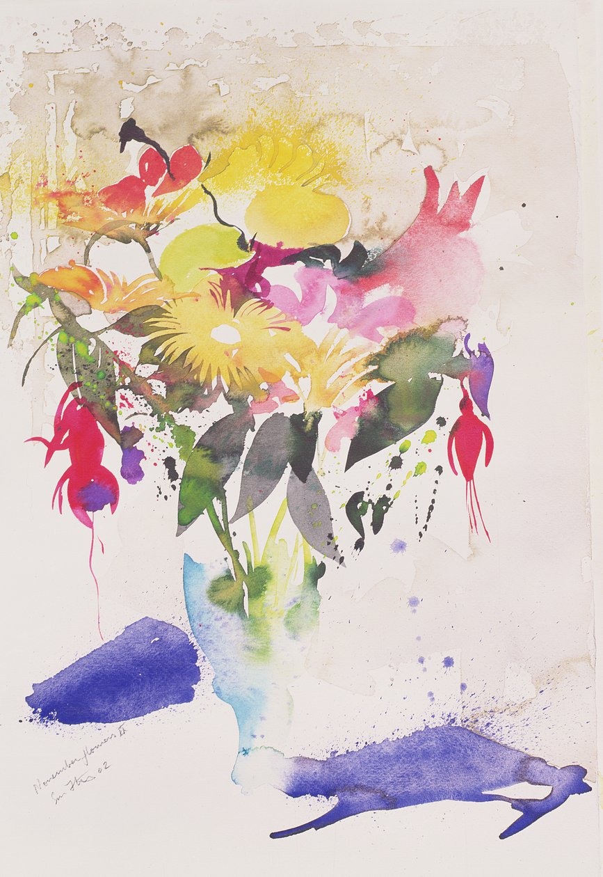 Fiori di novembre II, 2002 (acquerello) da Simon Fletcher