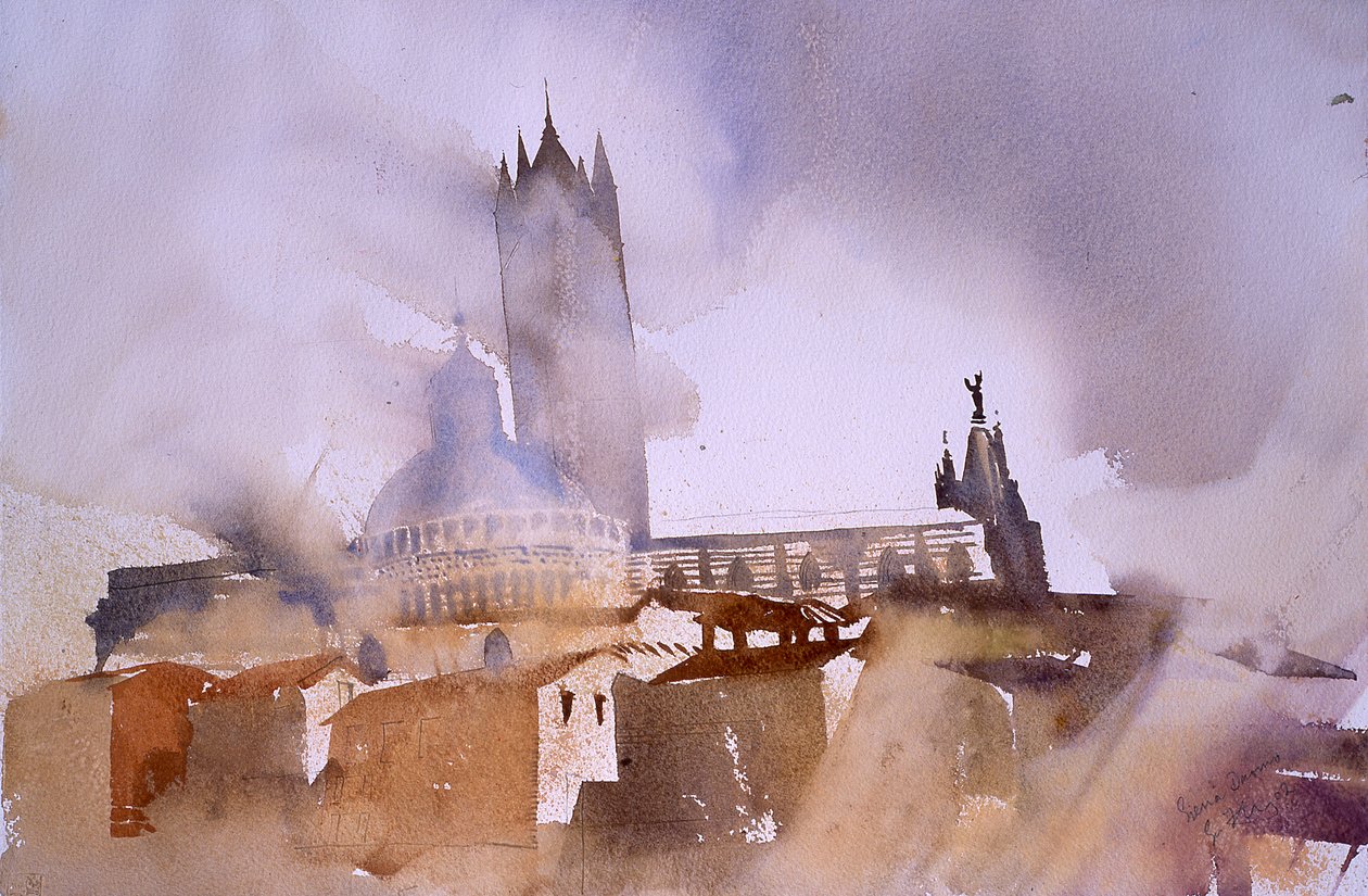 Duomo di Siena (acquerello su carta) da Simon Fletcher