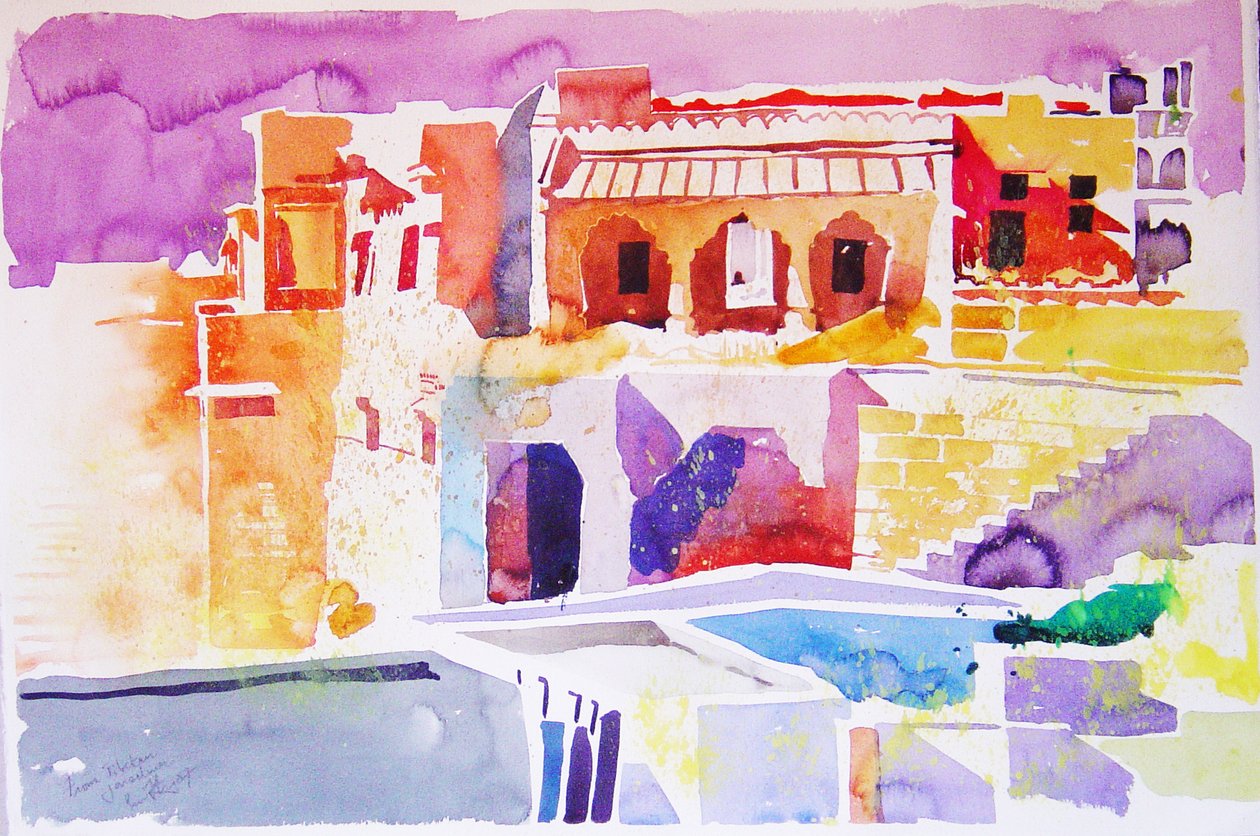 Jaisalmer tibetano (acquerello su carta) da Simon Fletcher