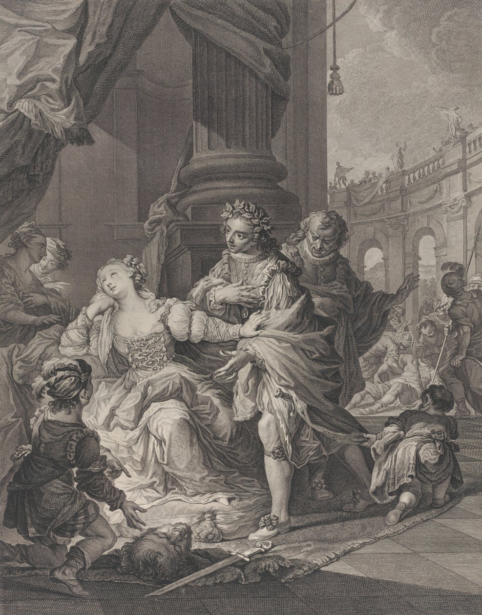 Gunhilda accusata di adulterio, 1760 da Simon Francois Ravenet