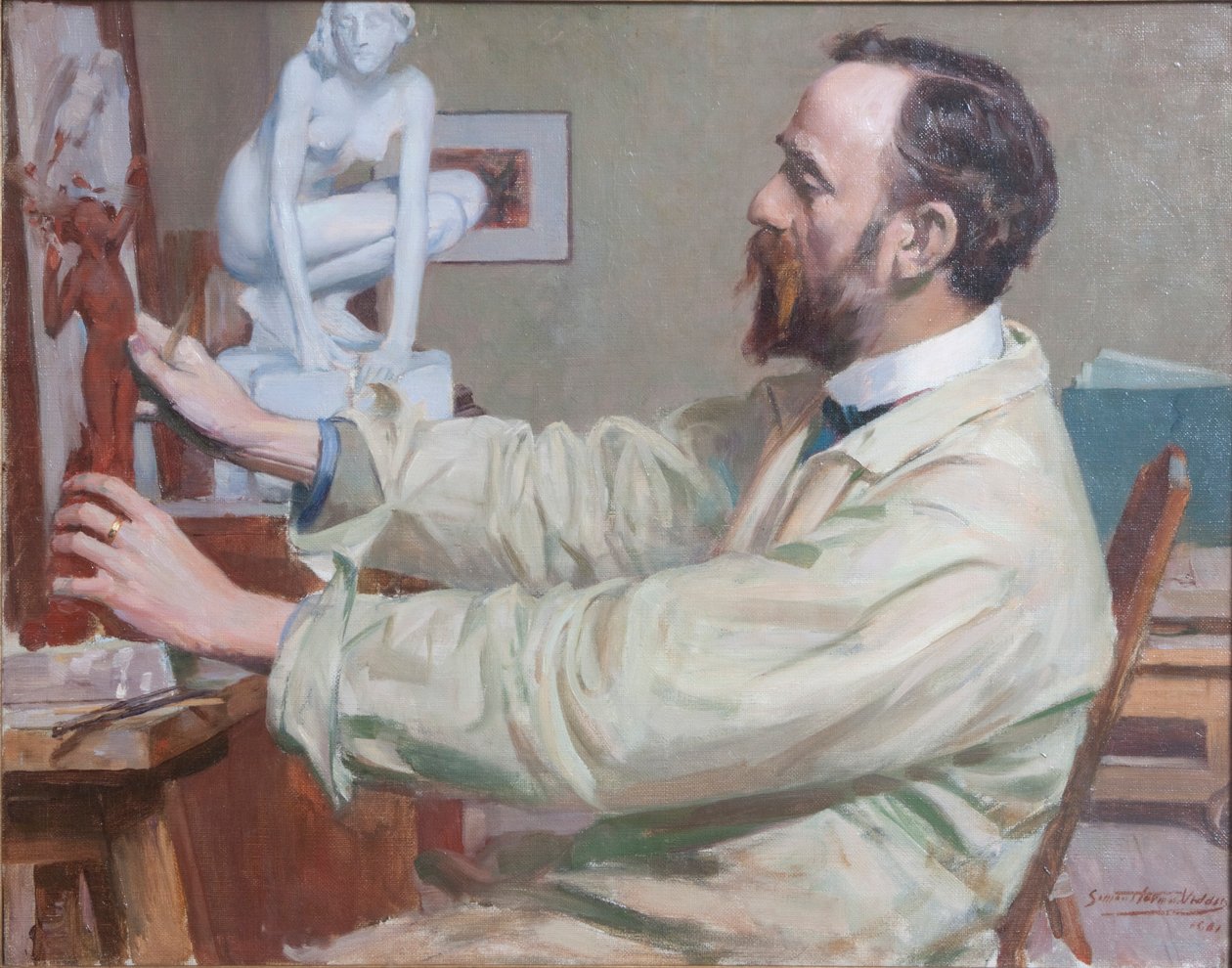 Sir William Goscombe John, 1860-1952, c1900 da Simon Harmon Vedder