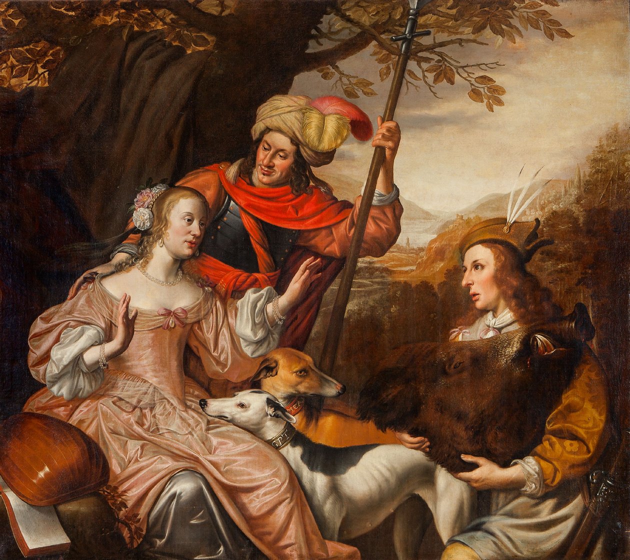 Ritratto di gruppo (olio su tela) da Simon Peter Tilemann