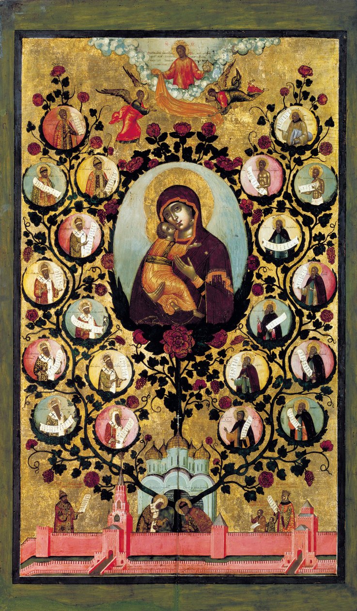 Apoteosi della Vergine di Vladimir da Simon Ushakov