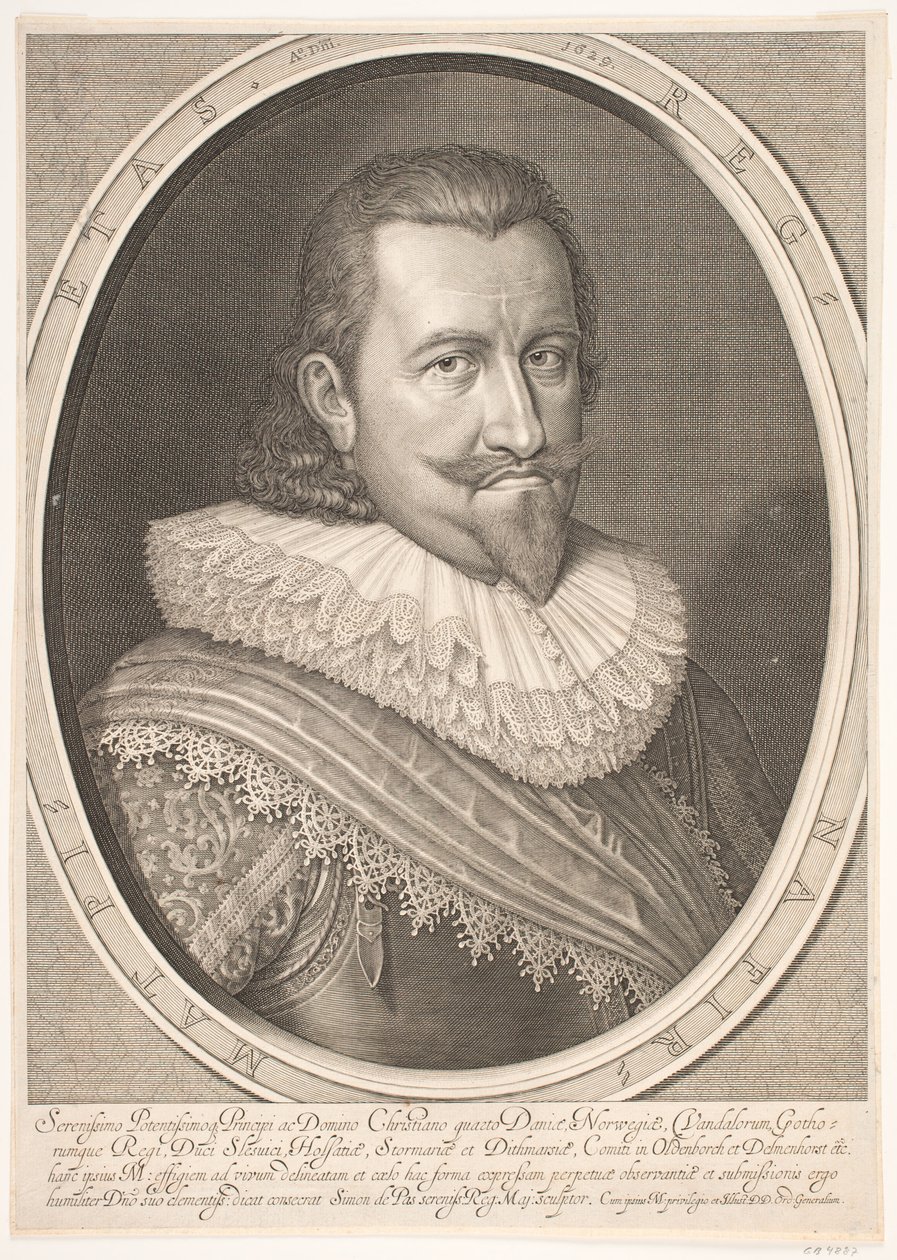 Ritratto di Cristiano IV da Simon de Pas