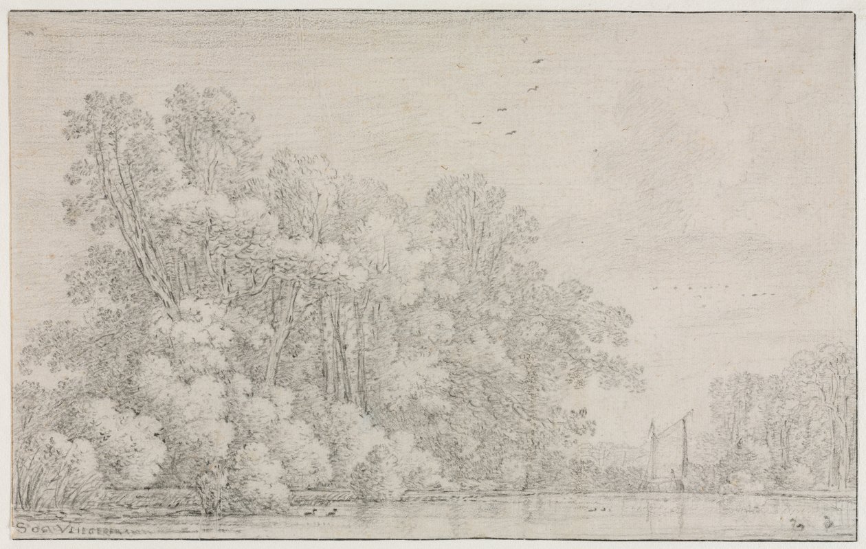 Paesaggio Fluviale, c. 1650 da Simon de Vlieger