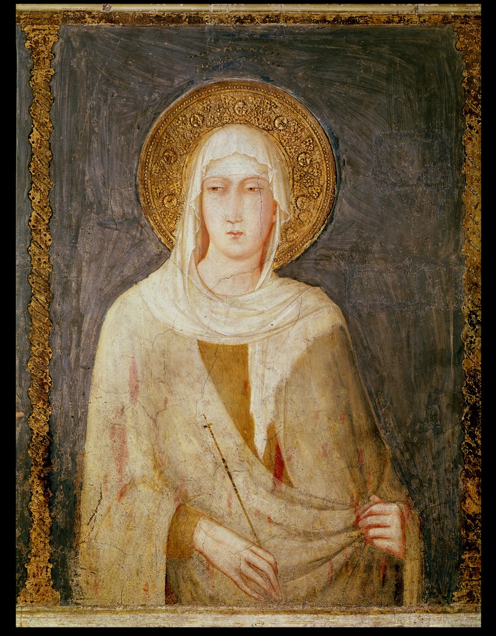 Cinque santi (dettaglio di Santa Chiara) da Simone Martini