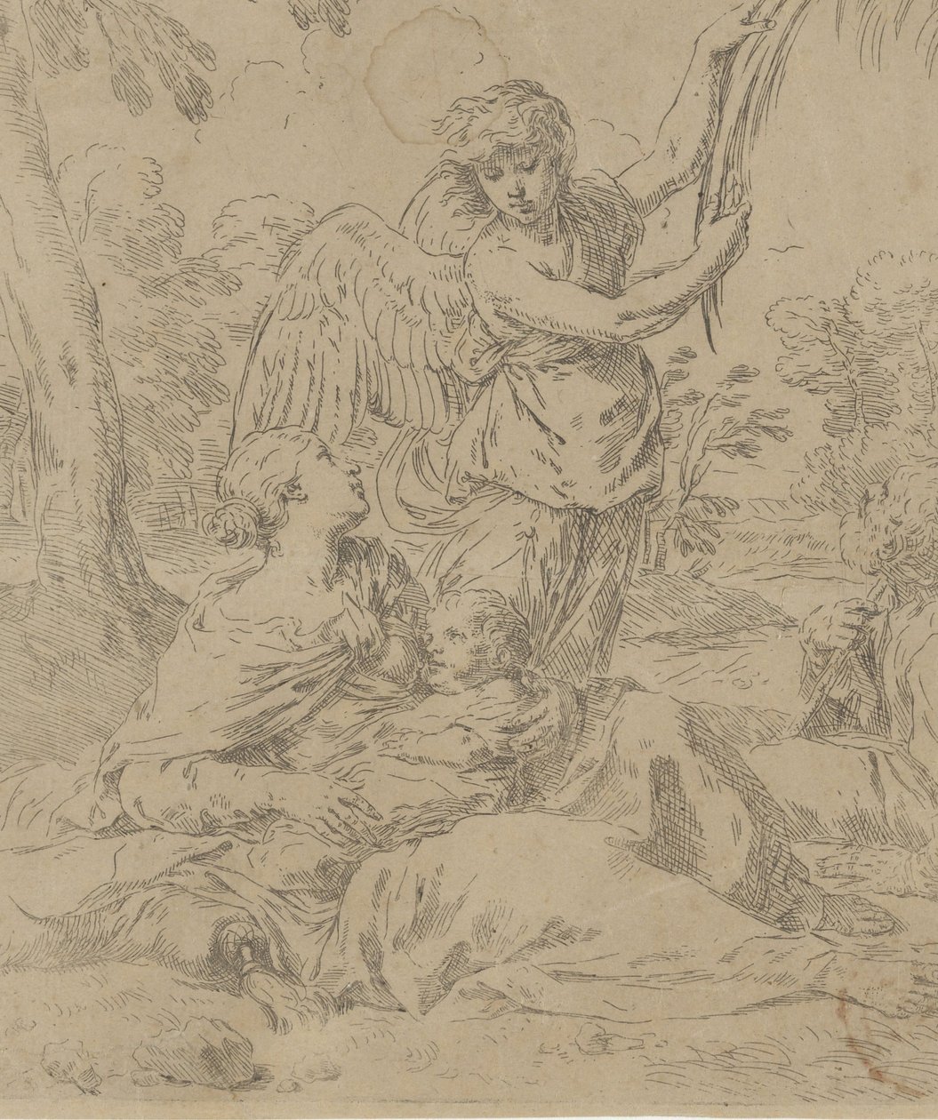 Riposo durante la fuga in Egitto da Simone Cantarini