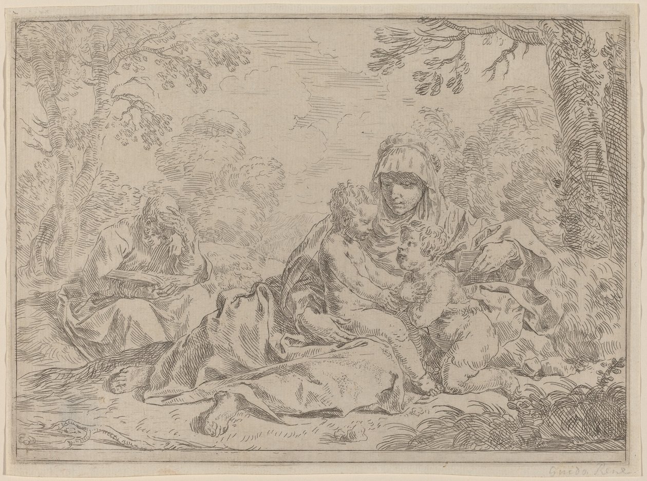 La Sacra Famiglia da Simone Cantarini