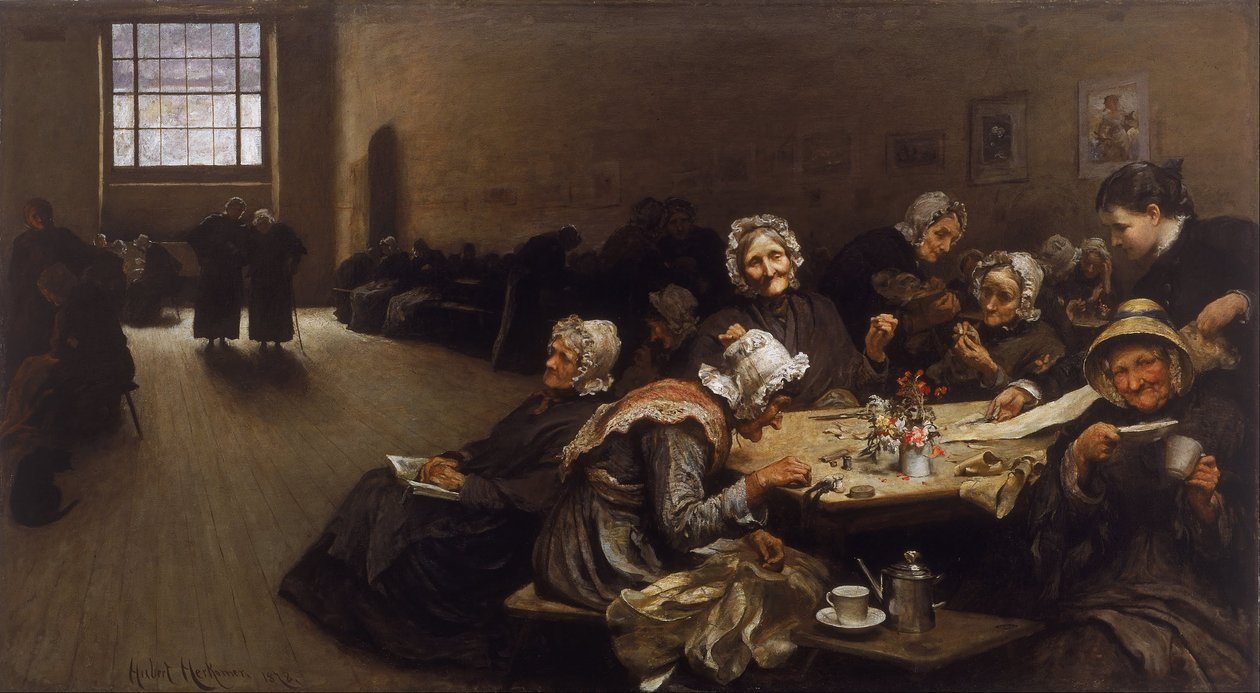 Eventide: una scena alla Westminster Union da Hubert von Herkomer