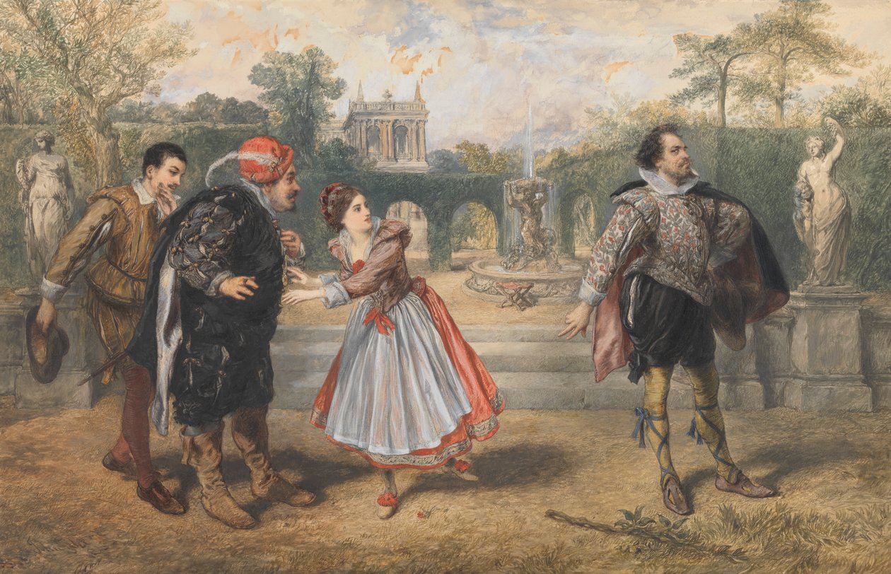 Entra Malvolio, con calze incrociate... da Sir John Gilbert
