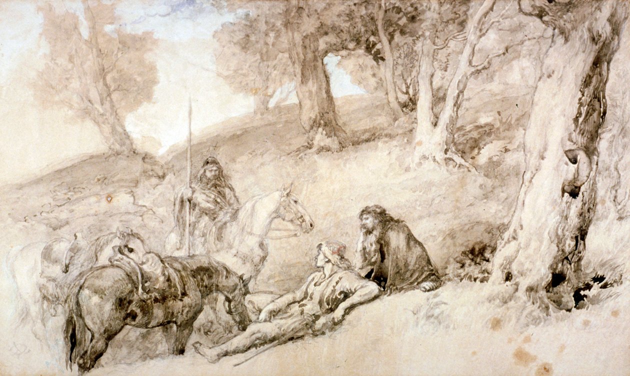 Guerrieri a riposo da Sir John Gilbert