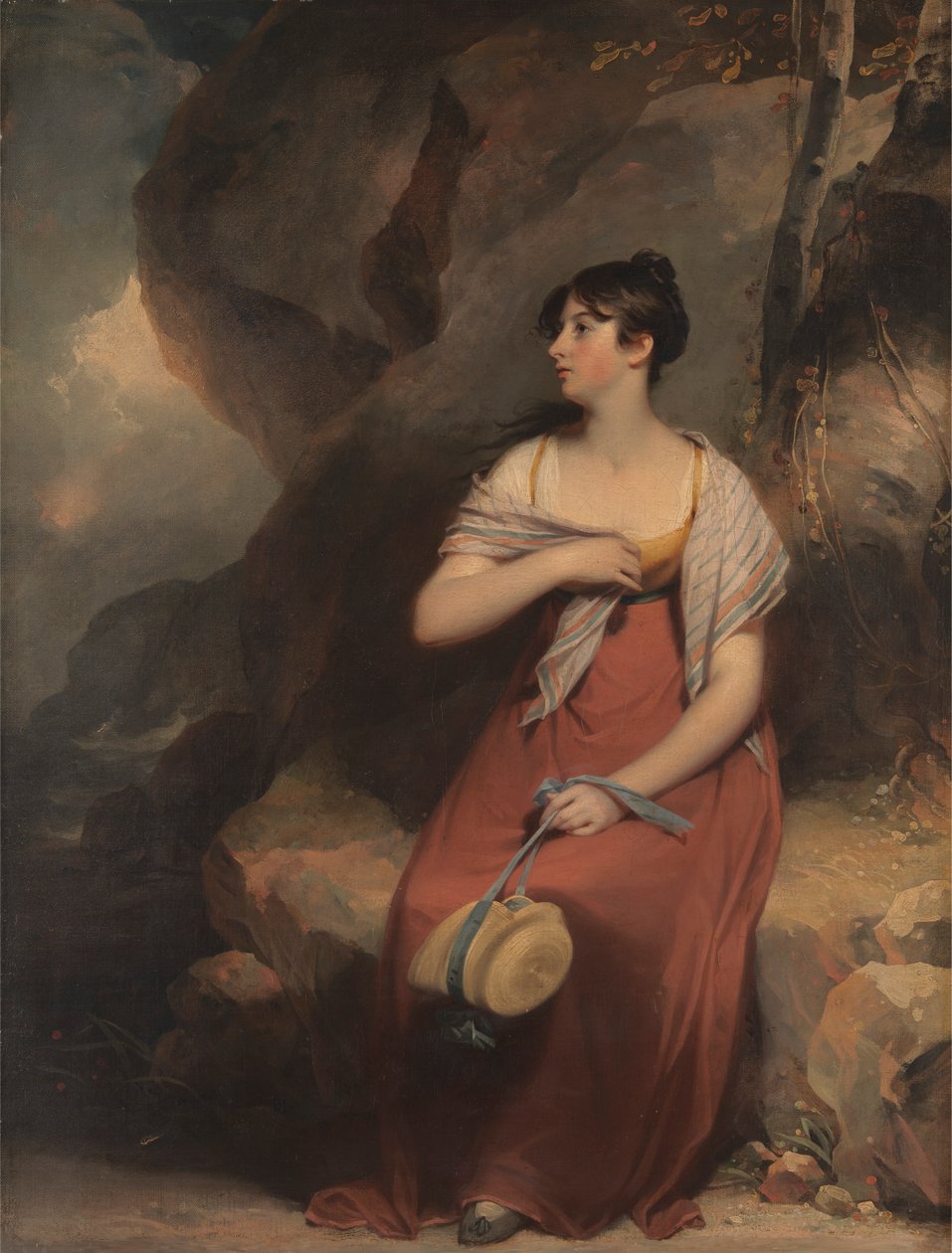 Una donna in un paesaggio da Sir Martin Archer Shee
