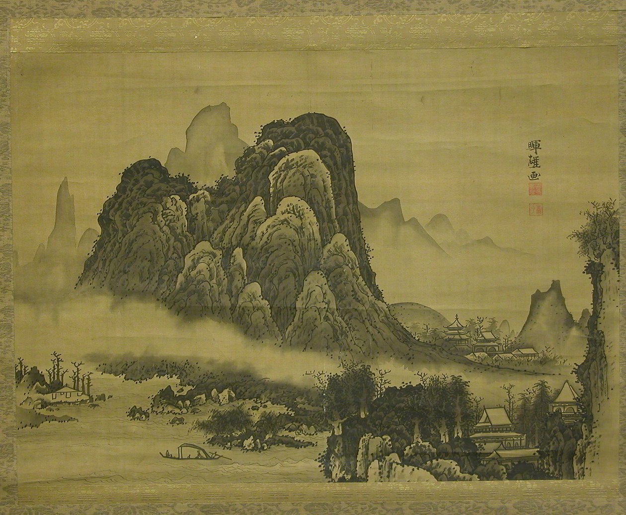 Paesaggio montano da Soga Shohaku