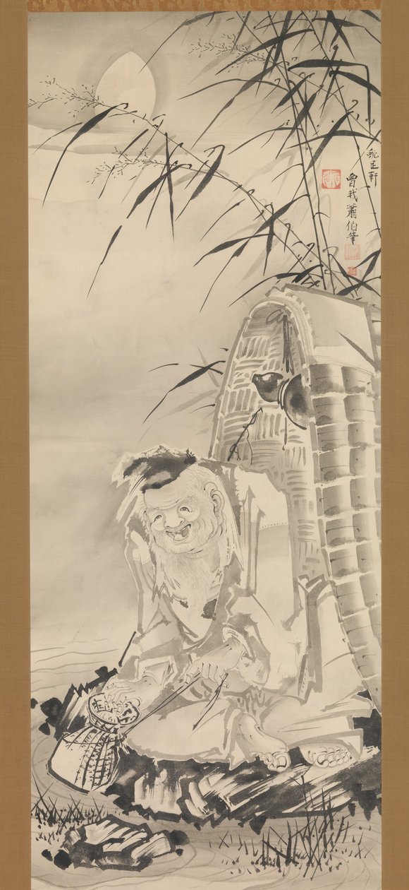 Tokaibo con un cesto da pesca, ca. 1768 da Soga Shohaku