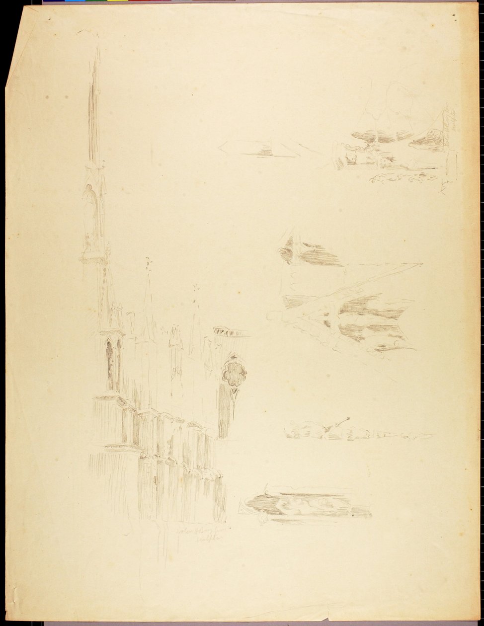 Studi sulla cattedrale da Solon H. Borglum