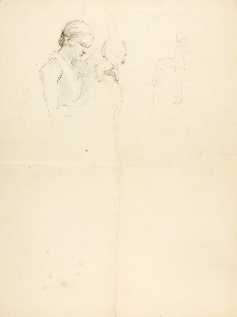 Donna e cane da Solon H. Borglum