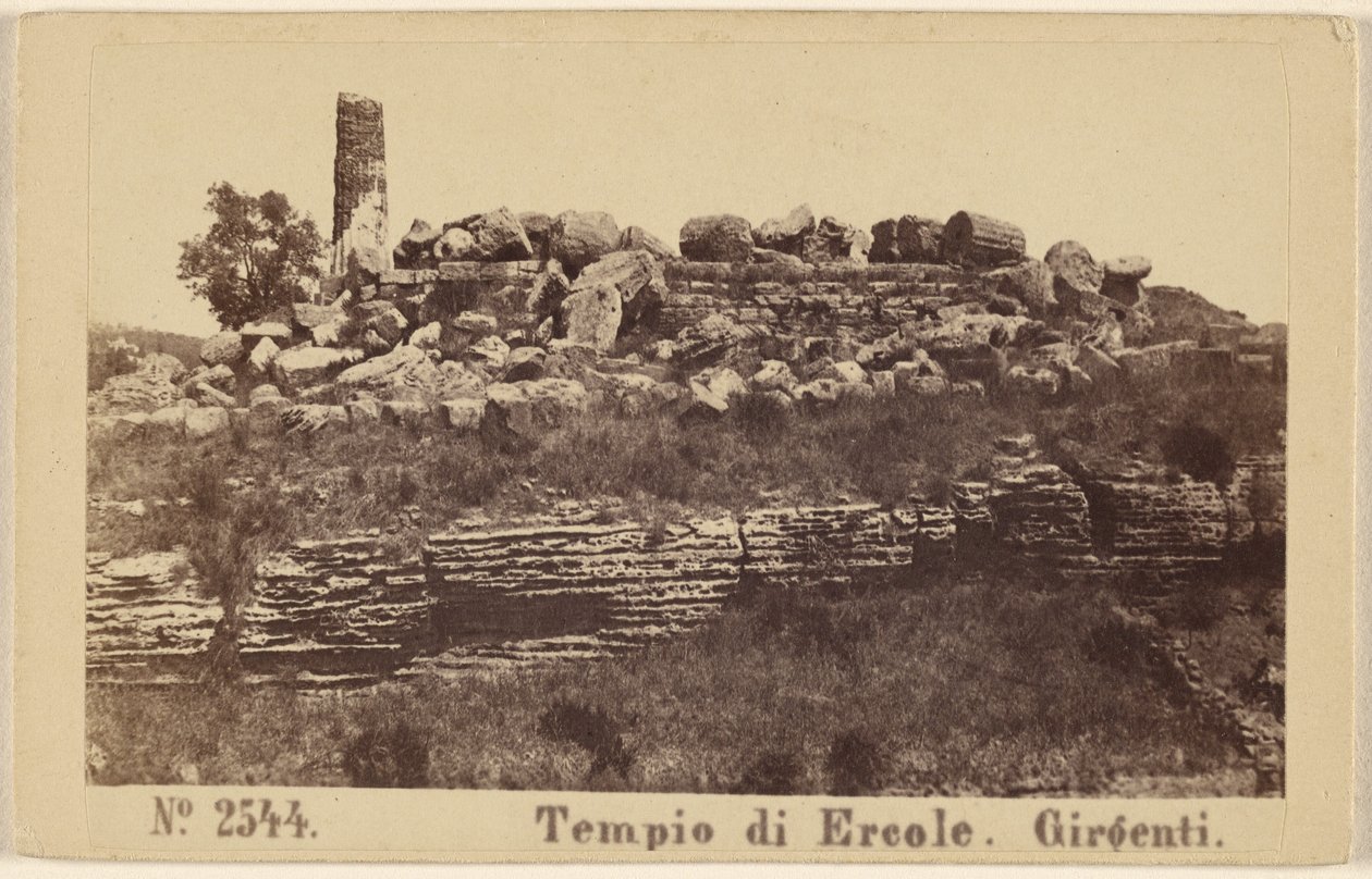 Tempio di Ercole. Girgenti. da Sommer and Behles