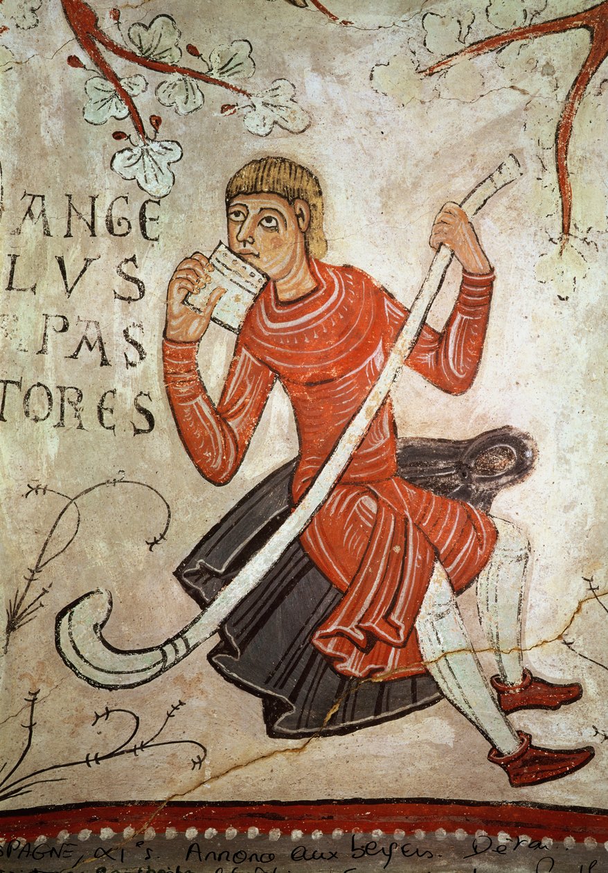 Un pastore che suona un flageolet, (dettaglio) dell