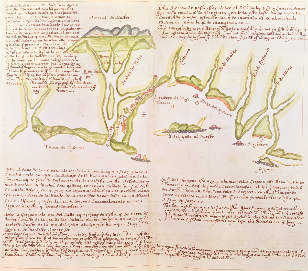 Isola di Gallo, Ecuador, c.1530-41 da Spanish School