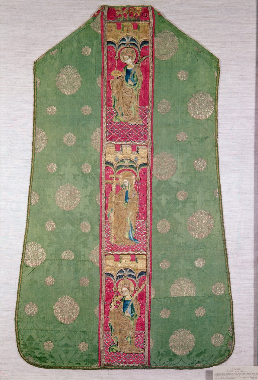 Casula spagnola, c.1425-50 (seta ricamata) da Spanish School