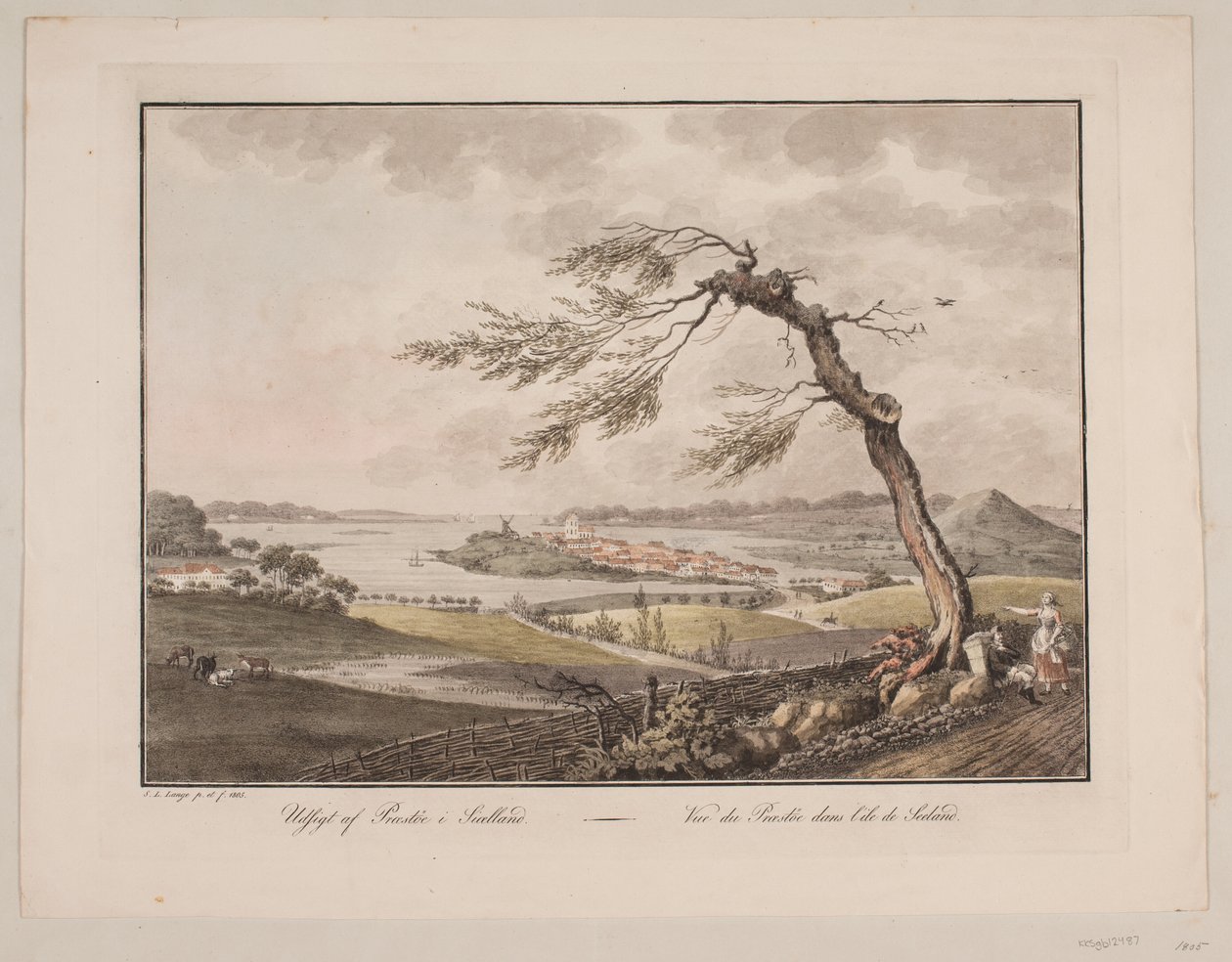 Vista di Præstø in Sjælland da Søren L. Lange