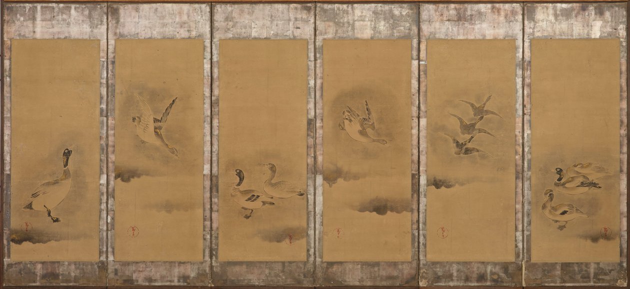 Oche selvatiche, periodo Momoyama o Edo da Sôtatsu