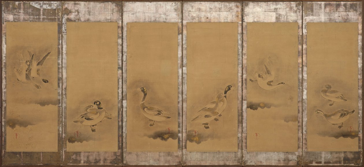 Oche selvatiche, periodo Momoyama o Edo, 1568-1640 da Sôtatsu
