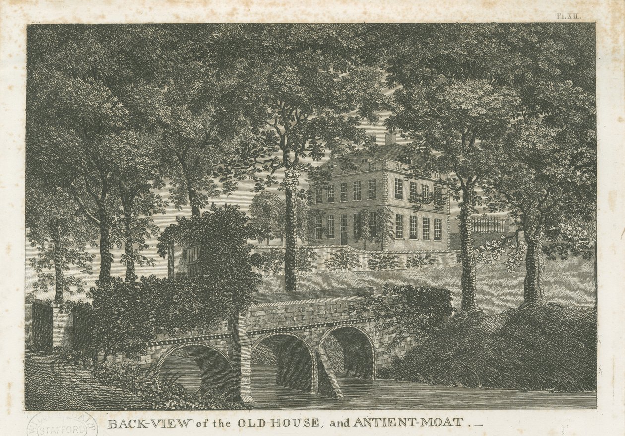 Bescot Hall (incisione) da Stebbing Shaw