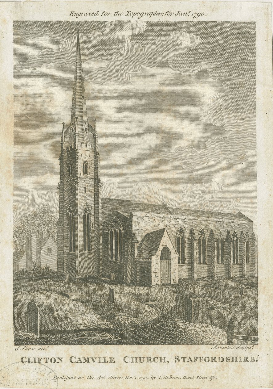 Chiesa di Clifton Campville da Stebbing Shaw