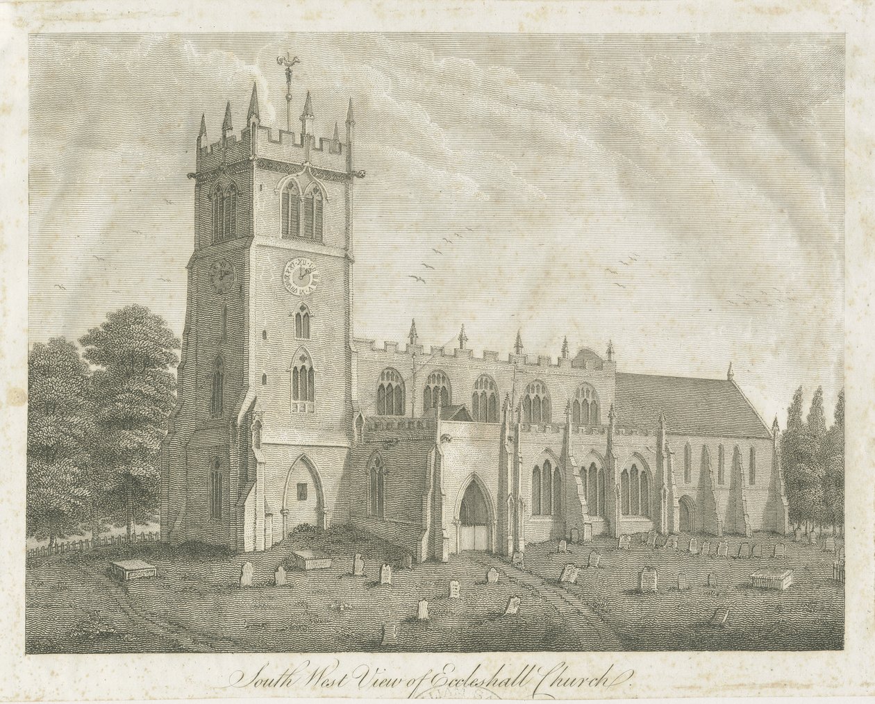 Chiesa di Eccleshall da Stebbing Shaw