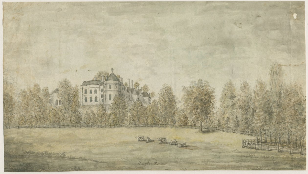 Hagley Hall: acquerello, nd [1795] da Stebbing Shaw